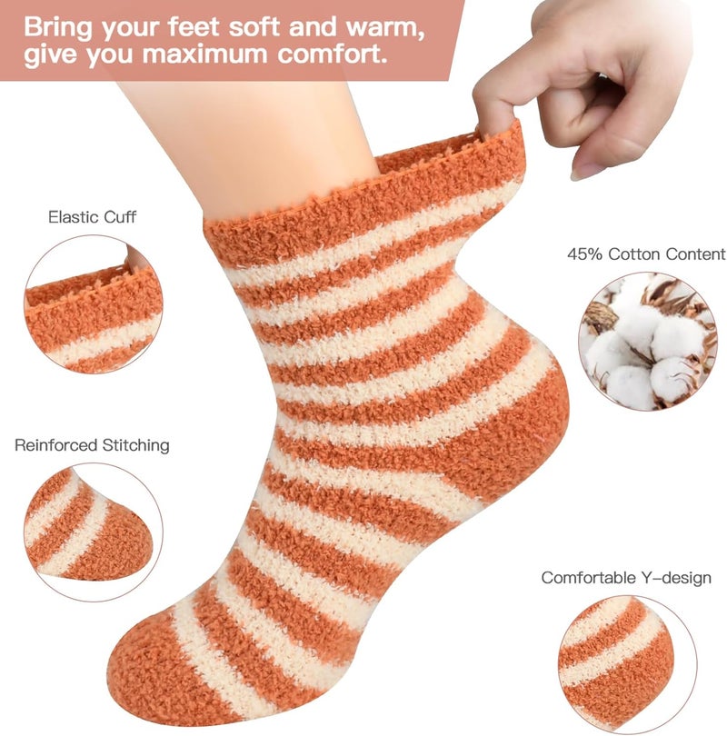 Lisacool 5 Pairs Womens Wool Socks - Winter Warm Socks - Thick Thermal Knit Vintage Cozy Crew Soft Gifts for Women - Image 2